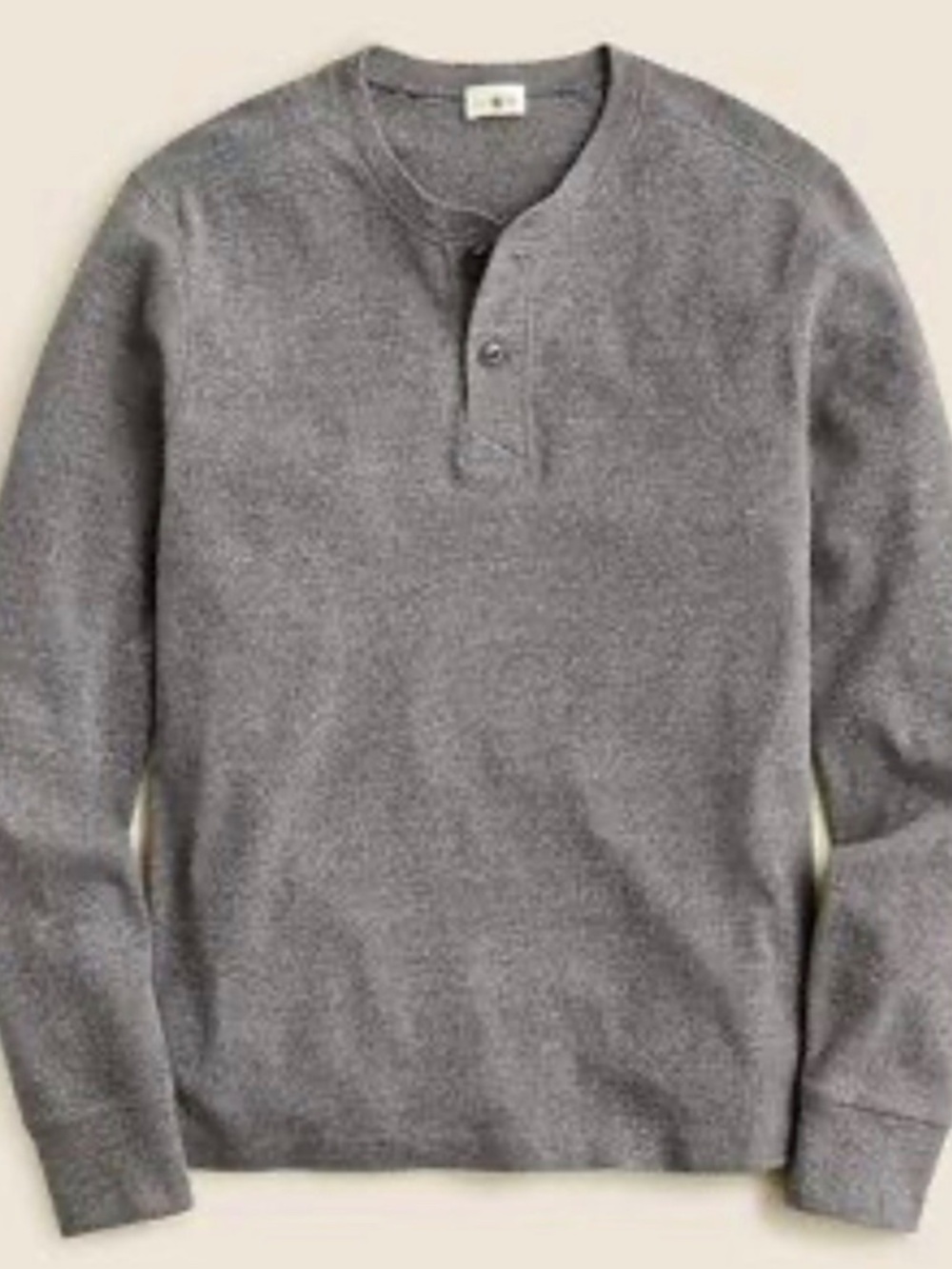 J. Crew Factory Heritage brushed rib-knit henley • size medium • BU767